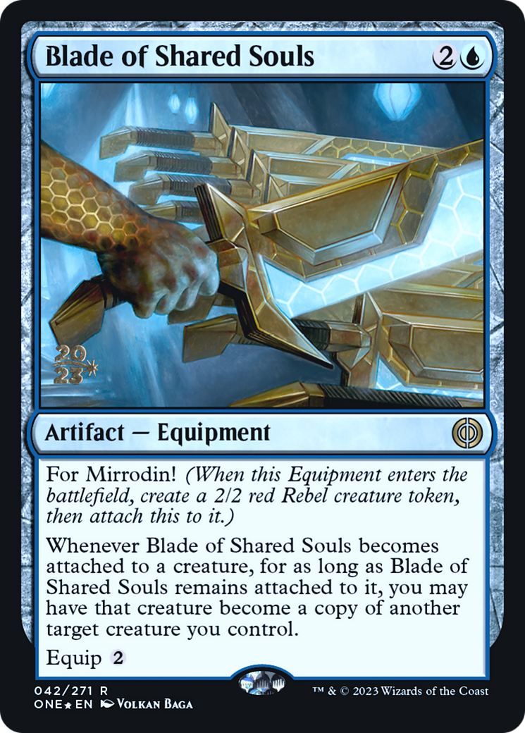 Blade of Shared Souls [Phyrexia: All Will Be One Prerelease Promos] | Rook's Games and More