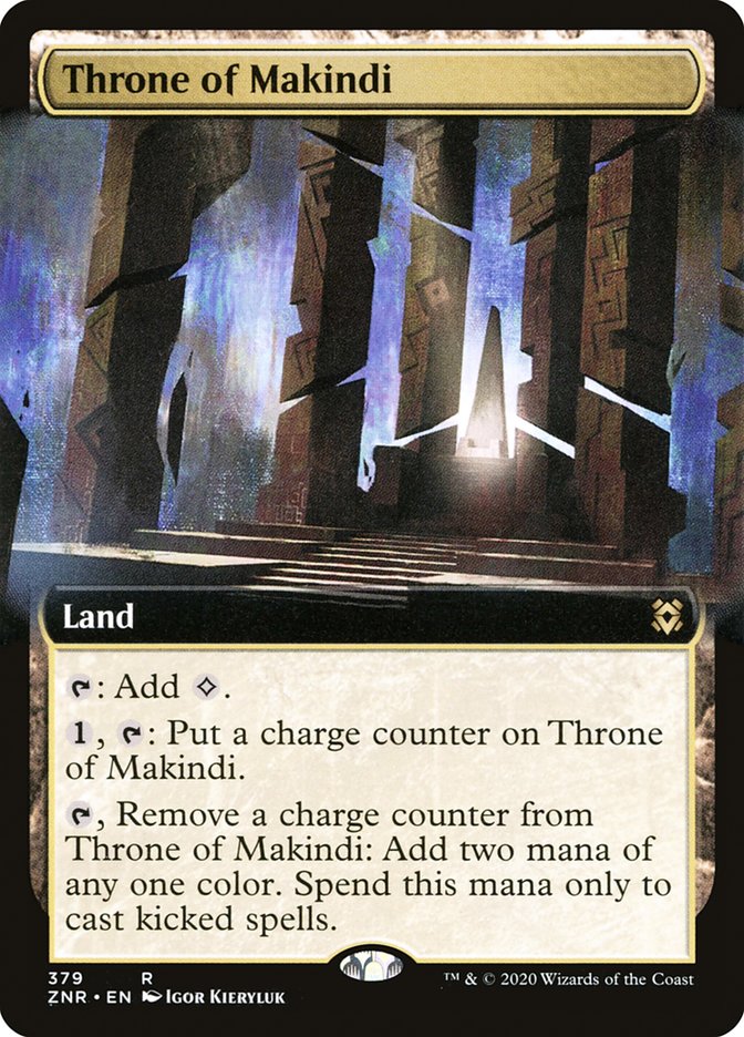 Throne of Makindi (Extended Art) [Zendikar Rising] | Rook's Games and More