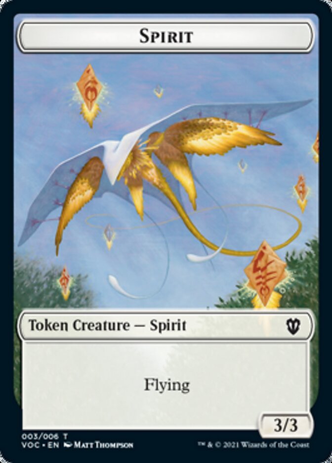 Spirit (003) // Thopter Double-sided Token [Innistrad: Crimson Vow Commander Tokens] | Rook's Games and More