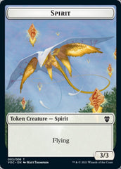 Spirit (003) // Thopter Double-sided Token [Innistrad: Crimson Vow Commander Tokens] | Rook's Games and More