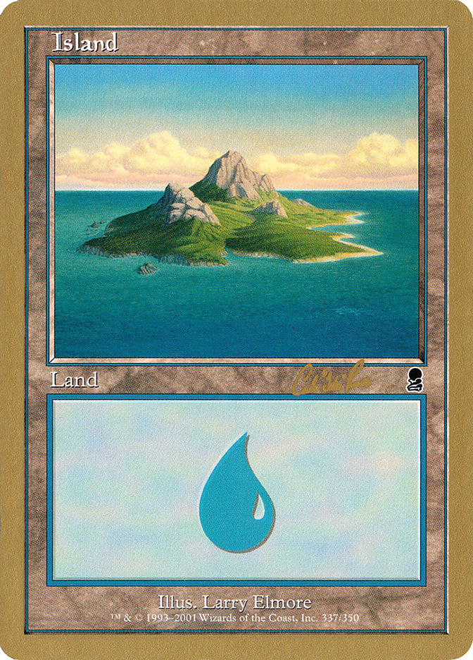 Island (cr337a) (Carlos Romao) [World Championship Decks 2002] | Rook's Games and More