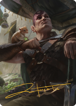 Minsc & Boo, Timeless Heroes Art Card (38) (Gold-Stamped Signature) [Commander Legends: Battle for Baldur's Gate Art Series] | Rook's Games and More