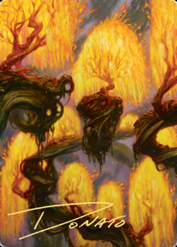 Grove of the Burnwillows Art Card (Gold-Stamped Signature) [Zendikar Rising Art Series] | Rook's Games and More