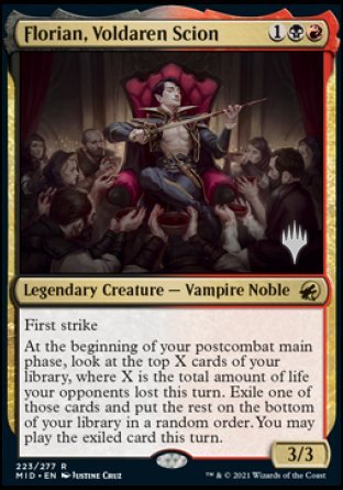 Florian, Voldaren Scion (Promo Pack) [Innistrad: Midnight Hunt Promos] | Rook's Games and More