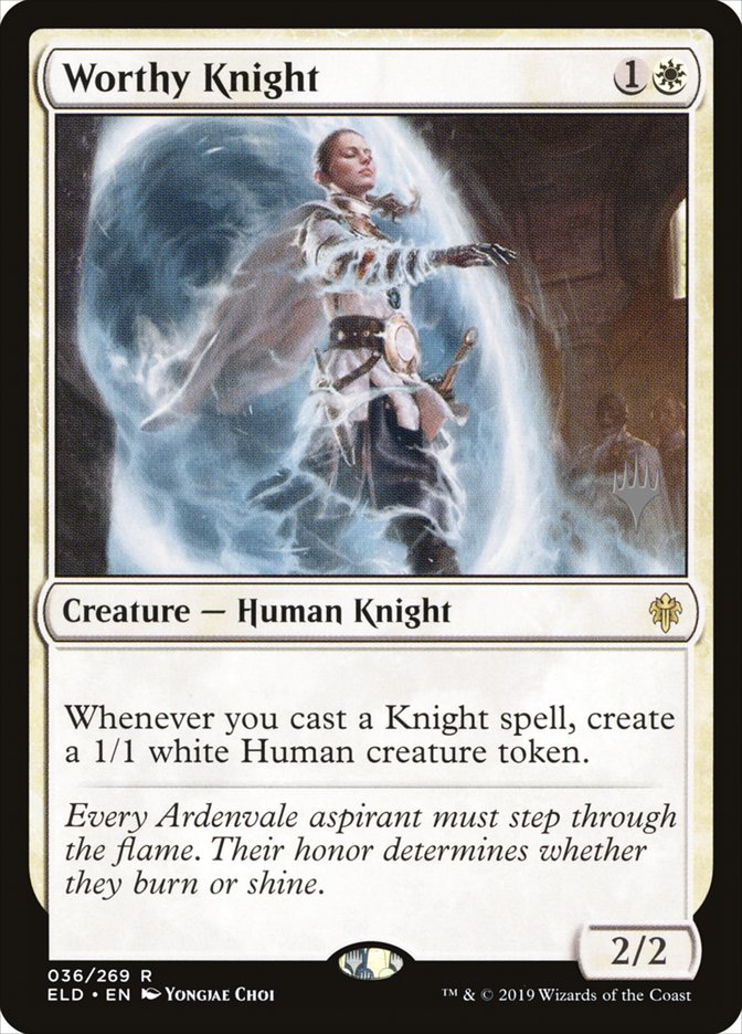 Worthy Knight (Promo Pack) [Throne of Eldraine Promos] | Rook's Games and More