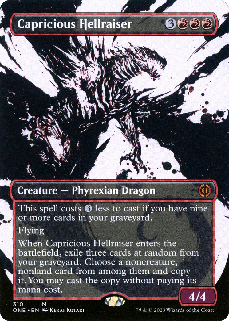 Capricious Hellraiser (Borderless Ichor) [Phyrexia: All Will Be One] | Rook's Games and More