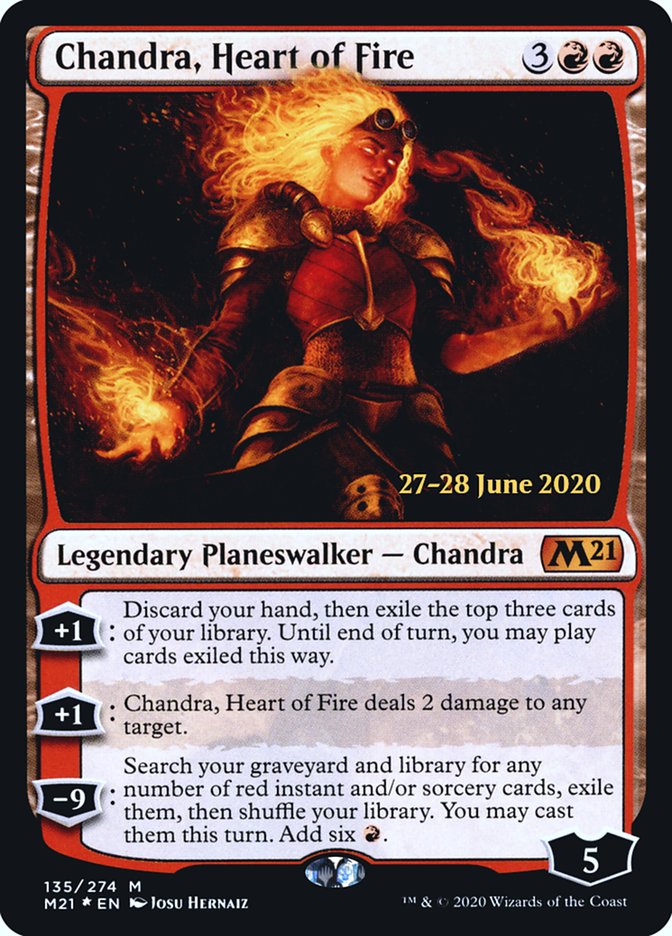 Chandra, Heart of Fire  [Core Set 2021 Prerelease Promos] | Rook's Games and More