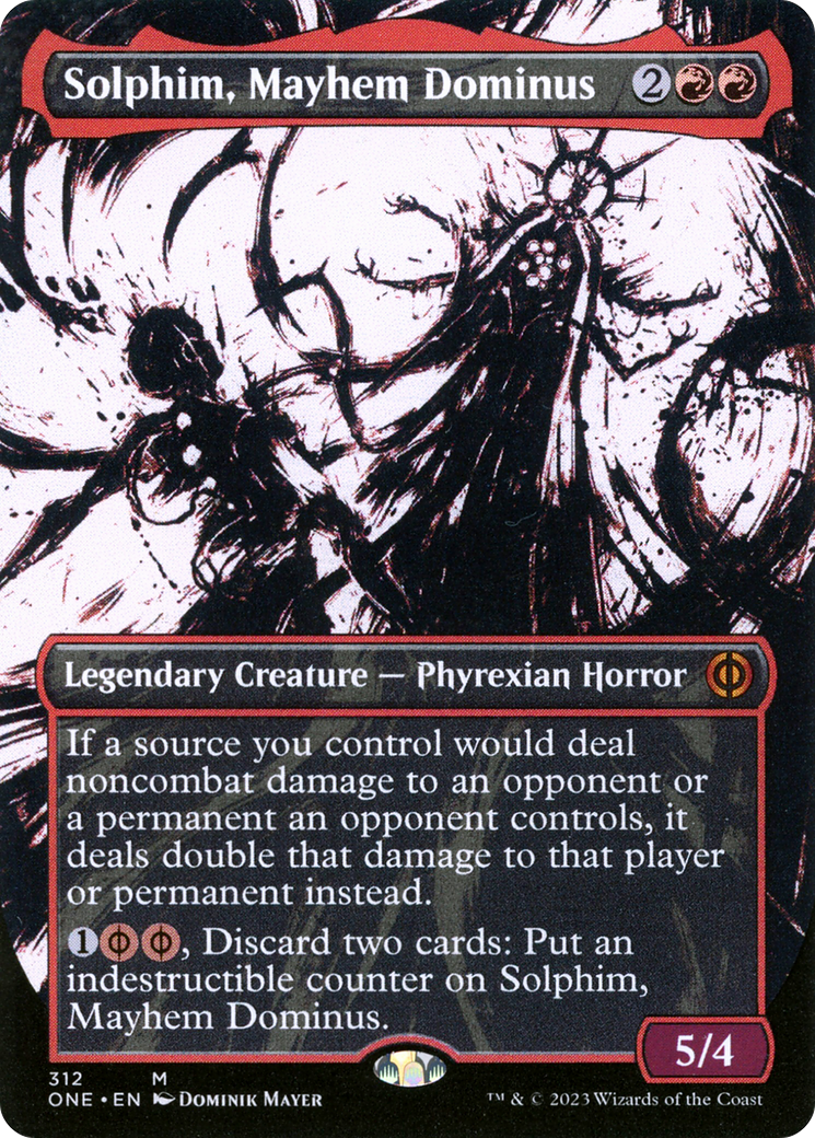 Solphim, Mayhem Dominus (Borderless Ichor) [Phyrexia: All Will Be One] | Rook's Games and More