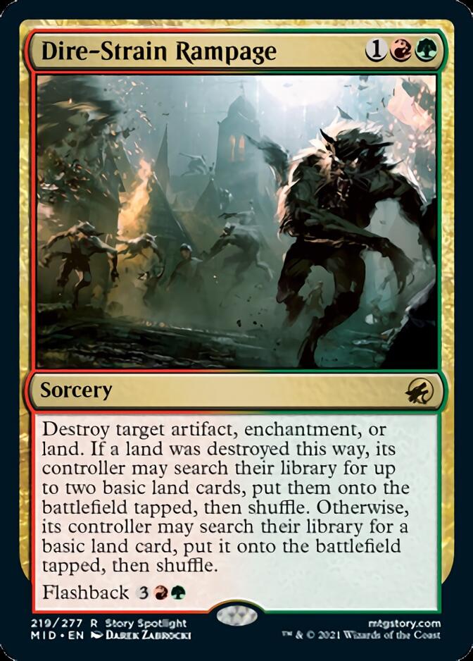 Dire-Strain Rampage [Innistrad: Midnight Hunt] | Rook's Games and More