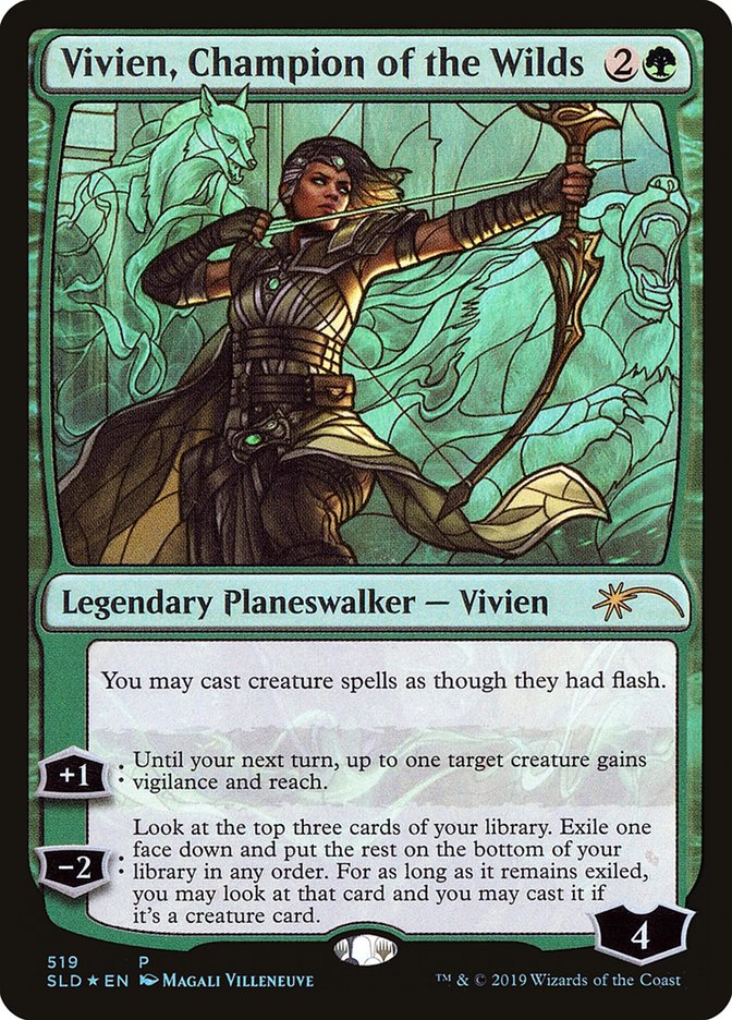 Vivien, Champion of the Wilds (Stained Glass) [Secret Lair Drop Promos] | Rook's Games and More