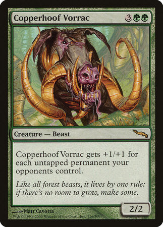 Copperhoof Vorrac [Mirrodin] | Rook's Games and More