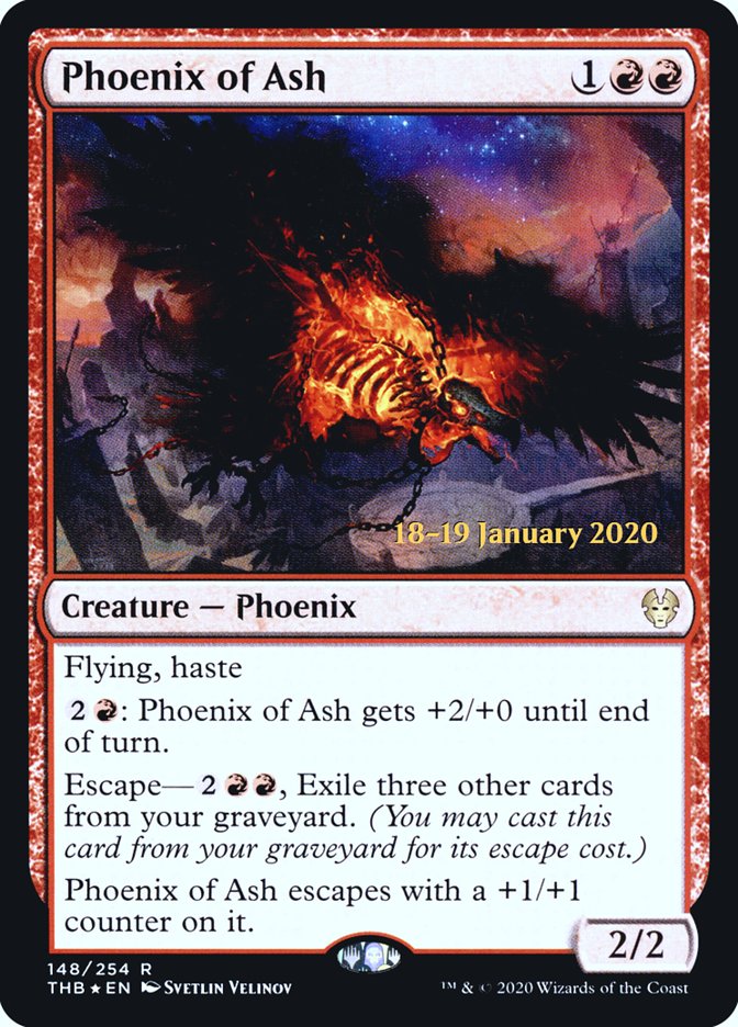Phoenix of Ash [Theros Beyond Death Prerelease Promos] | Rook's Games and More