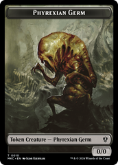 Spirit // Phyrexian Germ Double-Sided Token [Murders at Karlov Manor Commander Tokens] | Rook's Games and More