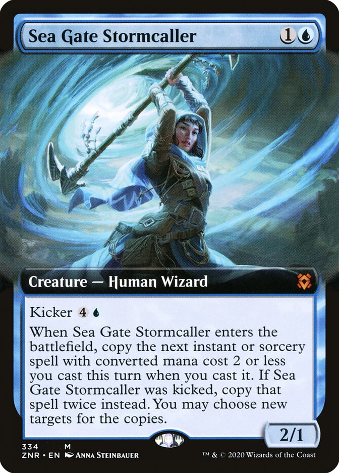 Sea Gate Stormcaller (Extended Art) [Zendikar Rising] | Rook's Games and More