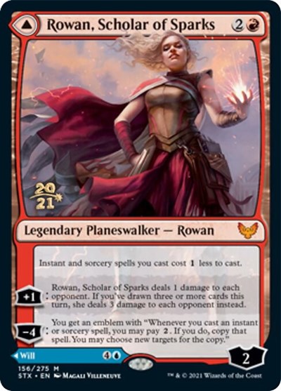 Rowan, Scholar of Sparks // Will, Scholar of Frost [Strixhaven: School of Mages Prerelease Promos] | Rook's Games and More
