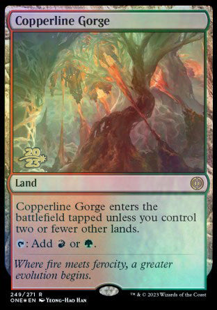 Copperline Gorge [Phyrexia: All Will Be One Prerelease Promos] | Rook's Games and More