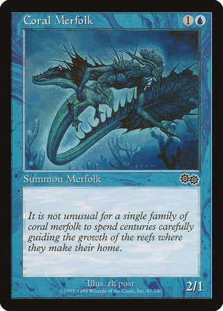 Coral Merfolk [Urza's Saga] | Rook's Games and More