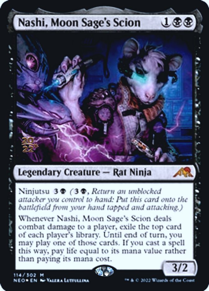 Nashi, Moon Sage's Scion [Kamigawa: Neon Dynasty Prerelease Promos] | Rook's Games and More