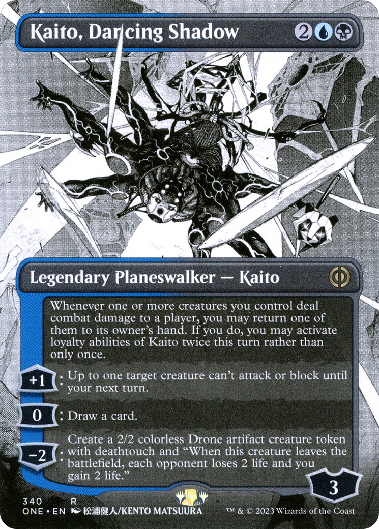 Kaito, Dancing Shadow (Borderless Manga) [Phyrexia: All Will Be One] | Rook's Games and More