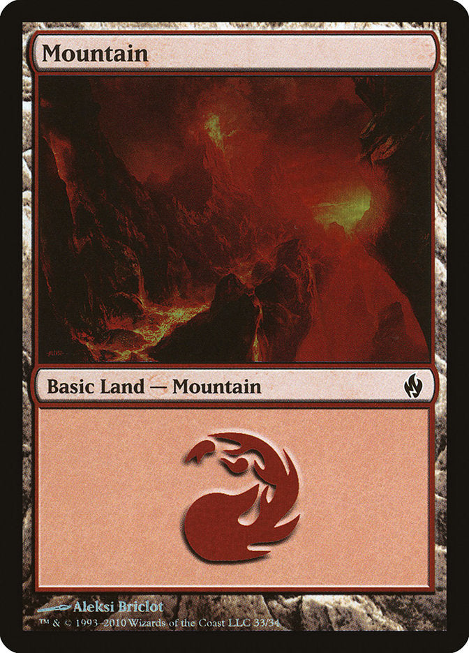 Mountain (33) [Premium Deck Series: Fire and Lightning] | Rook's Games and More