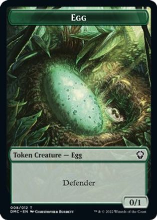 Snake // Egg Double-sided Token [Dominaria United Commander Tokens] | Rook's Games and More