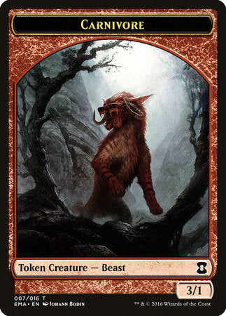 Carnivore Token [Eternal Masters Tokens] | Rook's Games and More