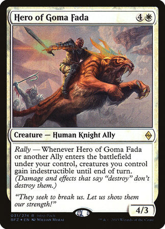 Hero of Goma Fada [Battle for Zendikar Promos] | Rook's Games and More
