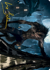 Stalking Predator Art Card (Gold-Stamped Signature) [Innistrad: Midnight Hunt Art Series]