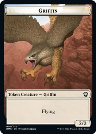 Zombie Knight // Griffin Double-sided Token [Dominaria United Commander Tokens] | Rook's Games and More