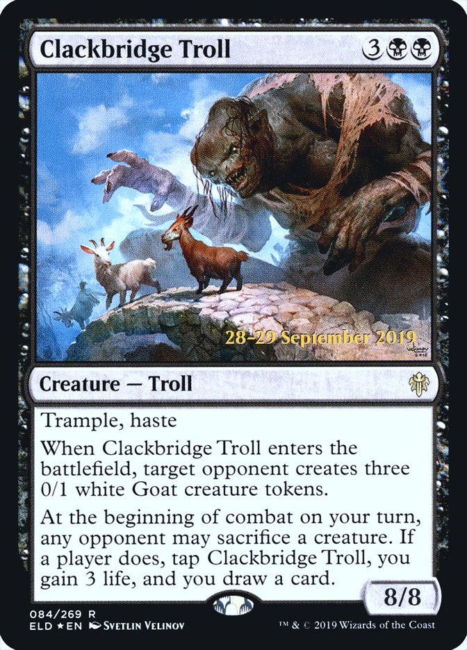 Clackbridge Troll  [Throne of Eldraine Prerelease Promos] | Rook's Games and More