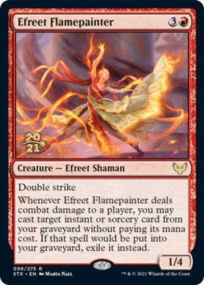 Efreet Flamepainter [Strixhaven: School of Mages Prerelease Promos] | Rook's Games and More