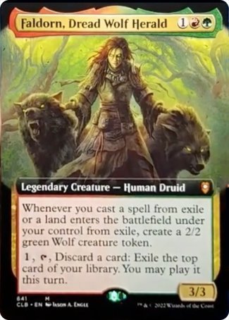 Faldorn, Dread Wolf Herald (Extended Art) [Commander Legends: Battle for Baldur's Gate] | Rook's Games and More