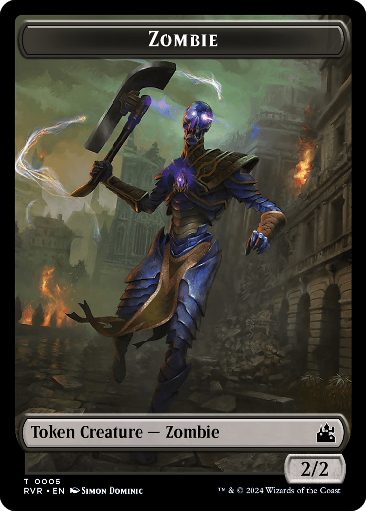 Zombie Token [Ravnica Remastered Tokens] | Rook's Games and More