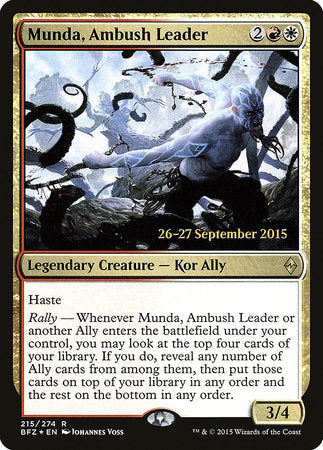 Munda, Ambush Leader [Battle for Zendikar Promos] | Rook's Games and More