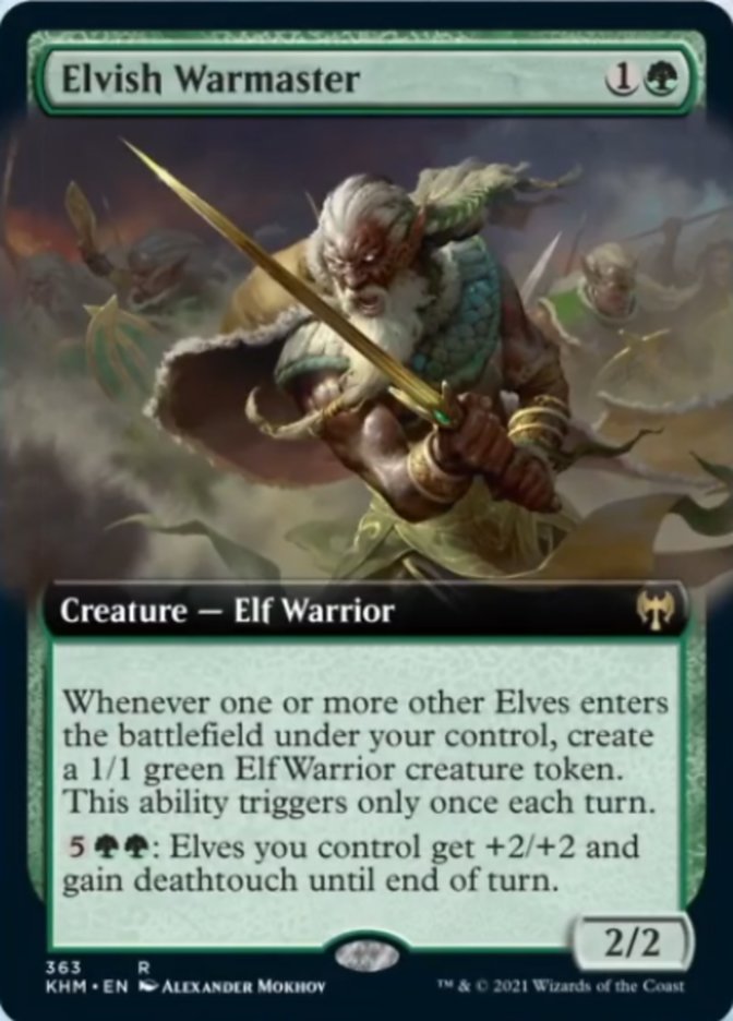 Elvish Warmaster (Extended Art) [Kaldheim] | Rook's Games and More