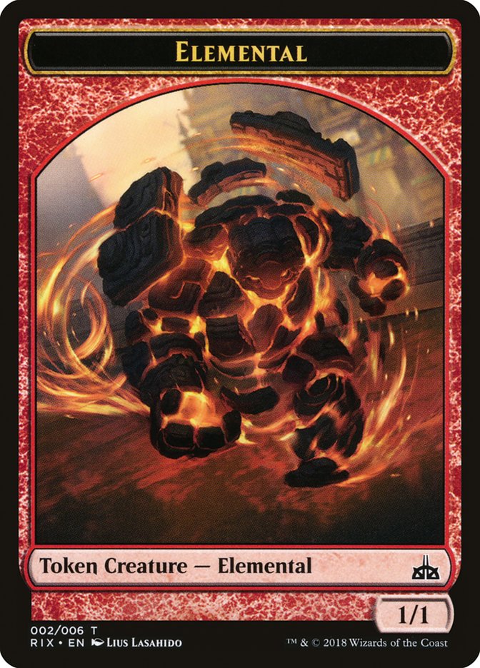 Elemental (002/006) [Rivals of Ixalan Tokens] | Rook's Games and More