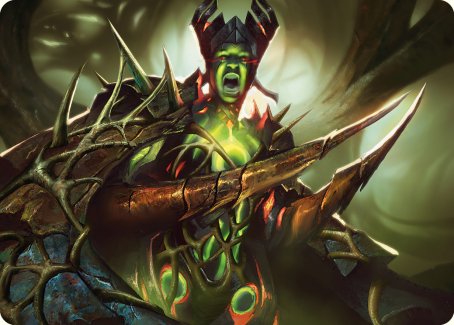 Maze's Mantle Art Card [Phyrexia: All Will Be One Art Series] | Rook's Games and More