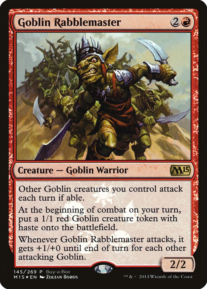 Goblin Rabblemaster (Buy-A-Box) [Magic 2015 Promos] | Rook's Games and More