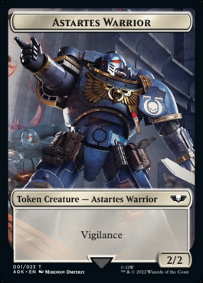 Astartes Warrior // Cherubael Double-sided Token (Surge Foil) [Universes Beyond: Warhammer 40,000 Tokens] | Rook's Games and More