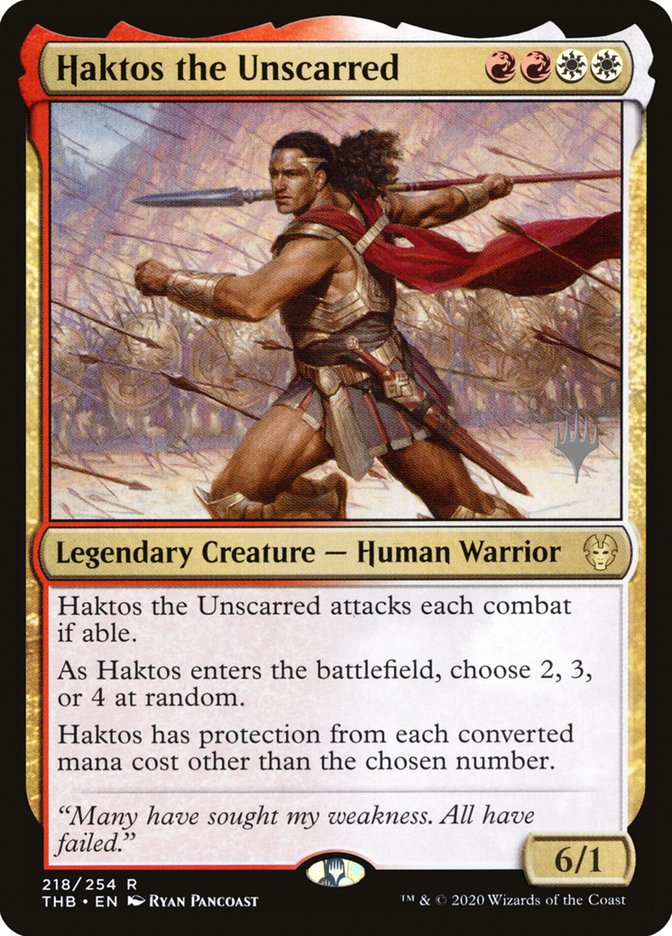 Haktos the Unscarred (Promo Pack) [Theros Beyond Death Promos] | Rook's Games and More