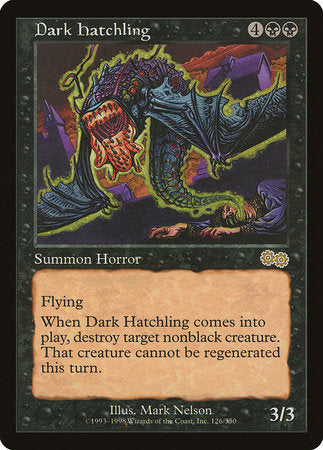 Dark Hatchling [Urza's Saga] | Rook's Games and More