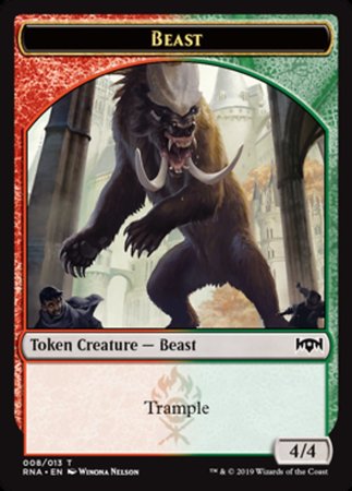 Beast Token [Ravnica Allegiance Tokens] | Rook's Games and More