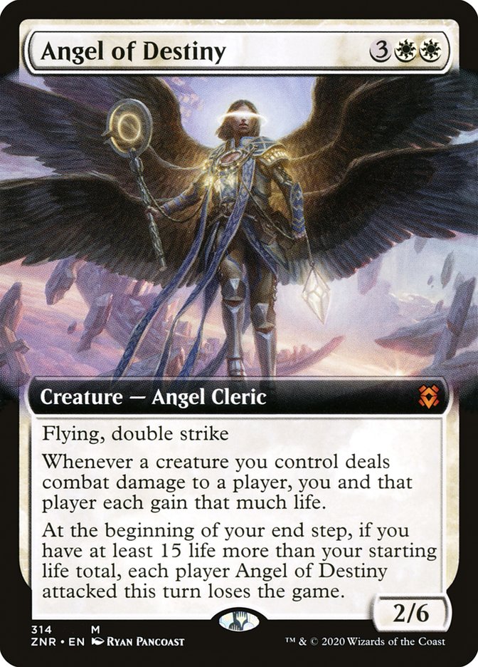 Angel of Destiny (Extended Art) [Zendikar Rising] | Rook's Games and More