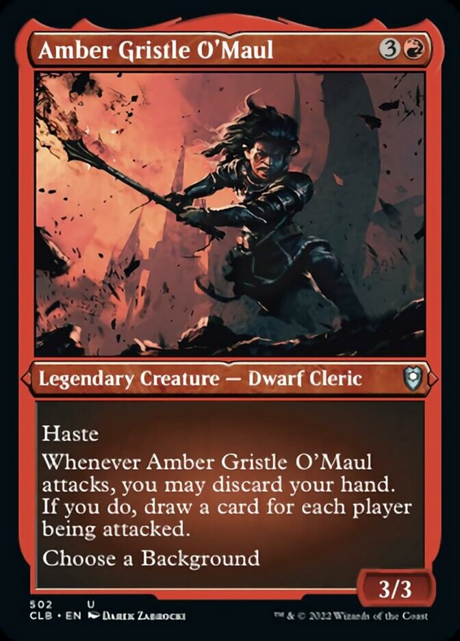 Amber Gristle O'Maul (Foil Etched) [Commander Legends: Battle for Baldur's Gate] | Rook's Games and More
