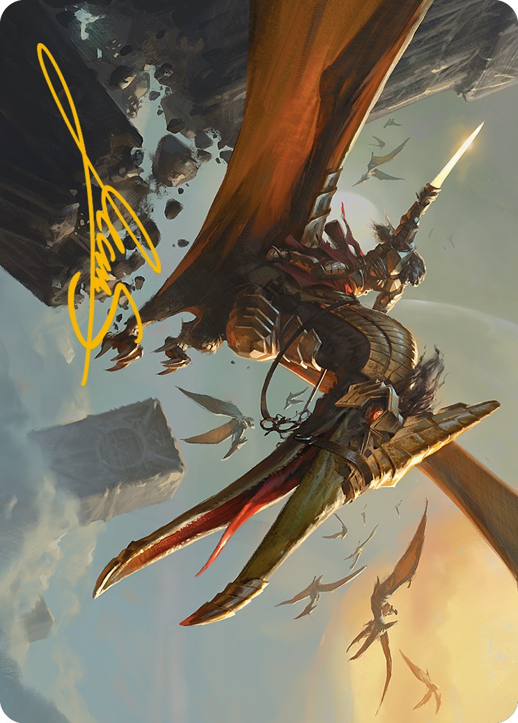 Skyhunter Strike Force Art Card (Gold-Stamped Signature) [Phyrexia: All Will Be One Art Series] | Rook's Games and More