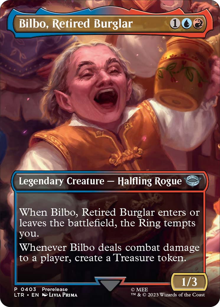 Bilbo, Retired Burglar (Borderless Alternate Art) [The Lord of the Rings: Tales of Middle-Earth] | Rook's Games and More