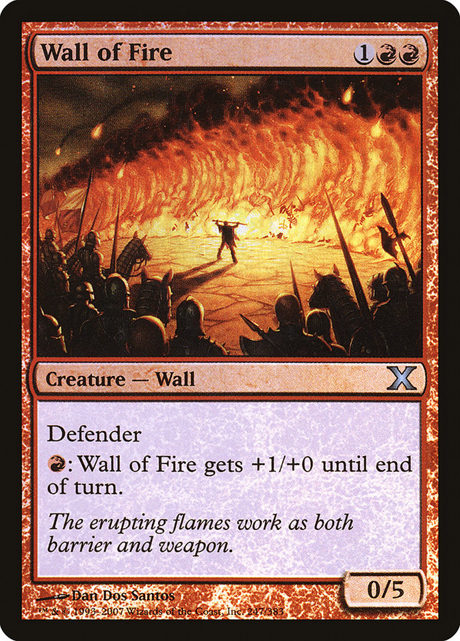 Wall of Fire (Premium Foil) [Tenth Edition] | Rook's Games and More