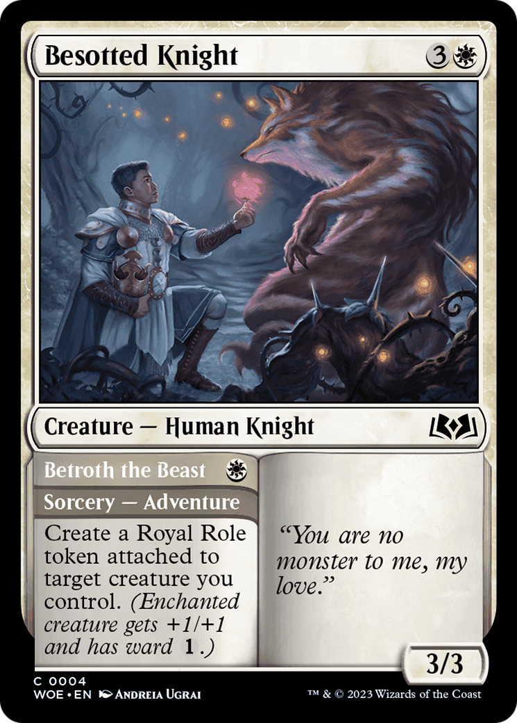 Besotted Knight // Betroth the Beast [Wilds of Eldraine] | Rook's Games and More