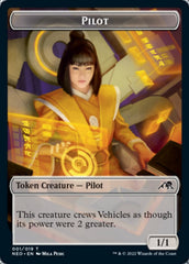 Spirit (002) // Pilot Double-sided Token [Kamigawa: Neon Dynasty Tokens] | Rook's Games and More