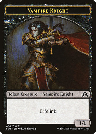 Vampire Knight Token [Shadows over Innistrad Tokens] | Rook's Games and More